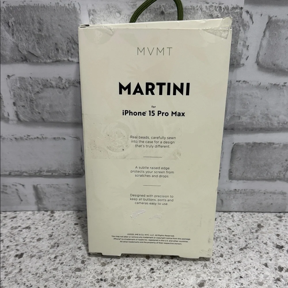 MVMT LIMITED EDITION Martini iPhone 15 Pro Max Case- Authentically Sewn Beads - Picture 2 of 3
